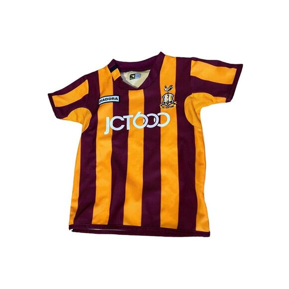 BRADFORD CITY 2003 2004 HOME SHIRT FOOTBALL SOCCER JERSEY DIADORA Baby 1-2yrs - Picture 1 of 7
